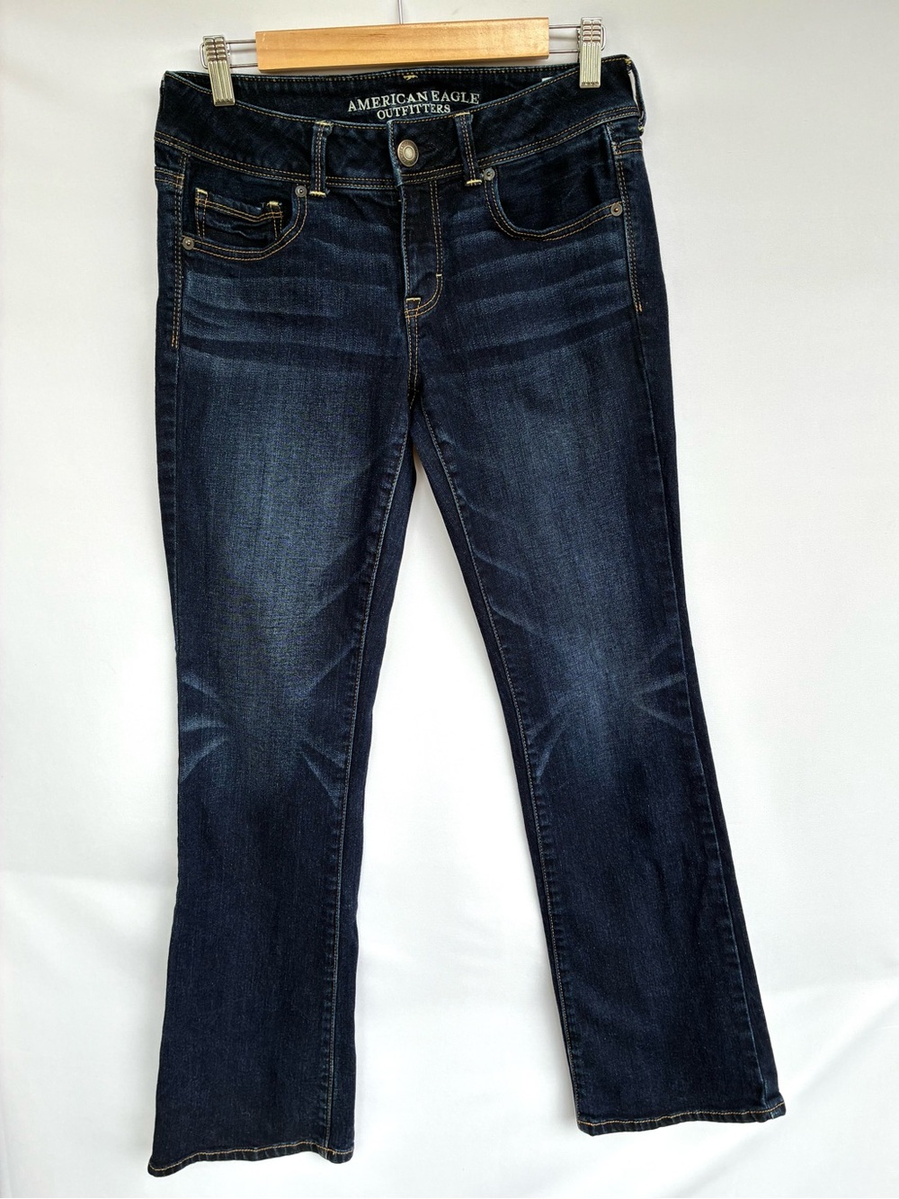 American Eagle Kick Boot Stretch Dark Wash Bootcut Jeans Size 10